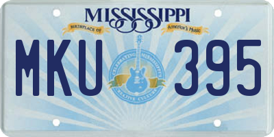 MS license plate MKU395