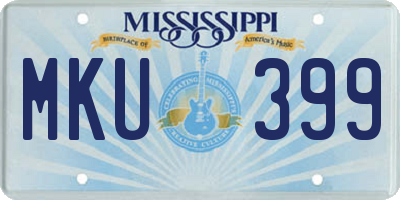 MS license plate MKU399