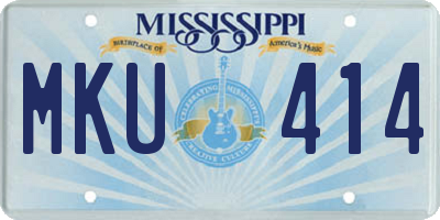 MS license plate MKU414