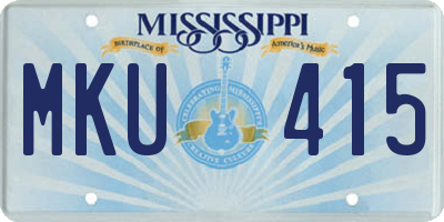 MS license plate MKU415