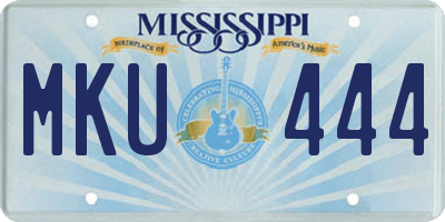 MS license plate MKU444