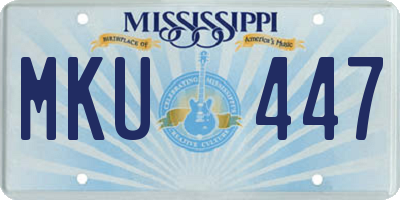 MS license plate MKU447