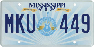 MS license plate MKU449