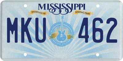 MS license plate MKU462