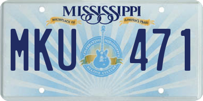 MS license plate MKU471