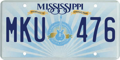 MS license plate MKU476