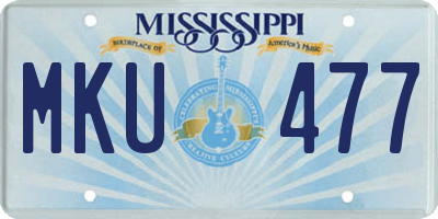 MS license plate MKU477