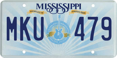 MS license plate MKU479