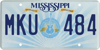 MS license plate MKU484