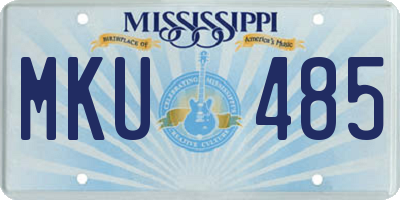 MS license plate MKU485