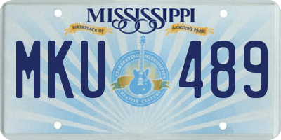 MS license plate MKU489