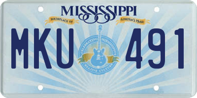 MS license plate MKU491