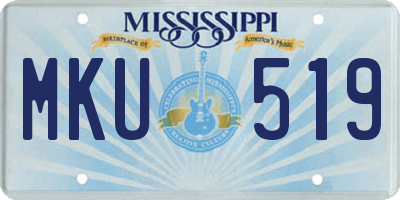 MS license plate MKU519
