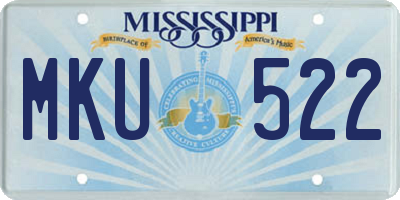MS license plate MKU522