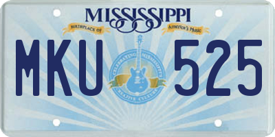 MS license plate MKU525
