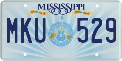 MS license plate MKU529