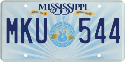 MS license plate MKU544