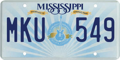 MS license plate MKU549
