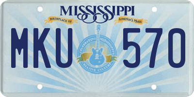 MS license plate MKU570