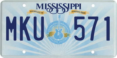 MS license plate MKU571