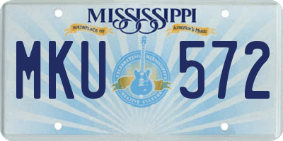 MS license plate MKU572