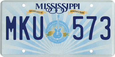 MS license plate MKU573