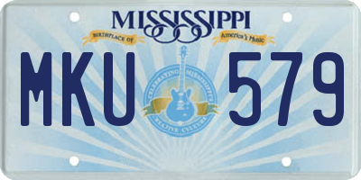 MS license plate MKU579