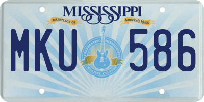 MS license plate MKU586