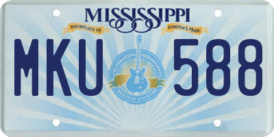 MS license plate MKU588
