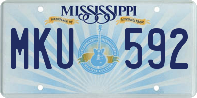MS license plate MKU592
