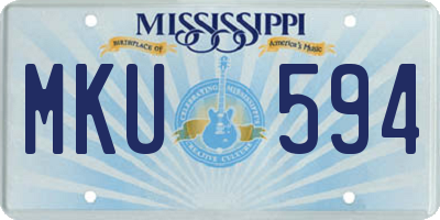 MS license plate MKU594
