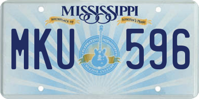 MS license plate MKU596