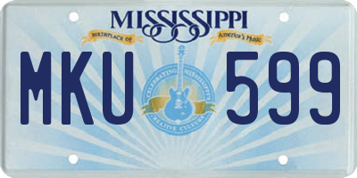 MS license plate MKU599