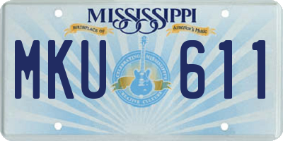 MS license plate MKU611