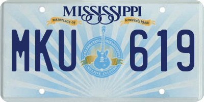 MS license plate MKU619
