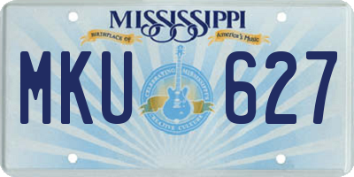 MS license plate MKU627