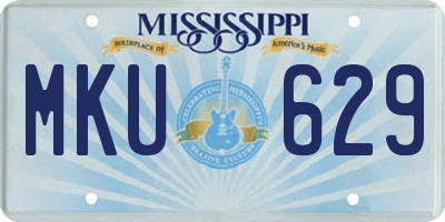 MS license plate MKU629