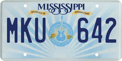 MS license plate MKU642