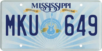 MS license plate MKU649