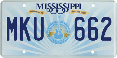 MS license plate MKU662