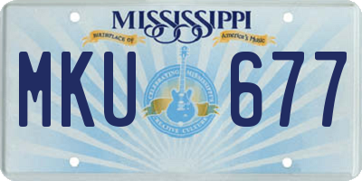 MS license plate MKU677