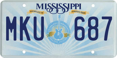 MS license plate MKU687
