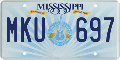 MS license plate MKU697