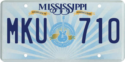 MS license plate MKU710