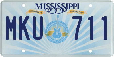 MS license plate MKU711