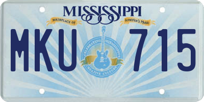 MS license plate MKU715