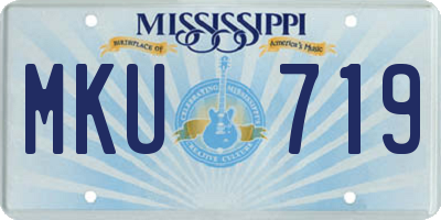 MS license plate MKU719