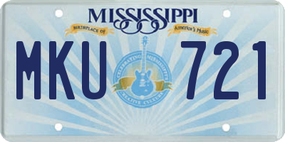 MS license plate MKU721