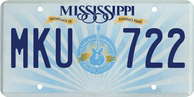 MS license plate MKU722