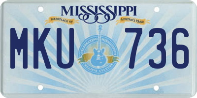 MS license plate MKU736